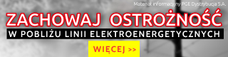 Ikona logo Zachowaj ostrożność - PGE Dystrybucja